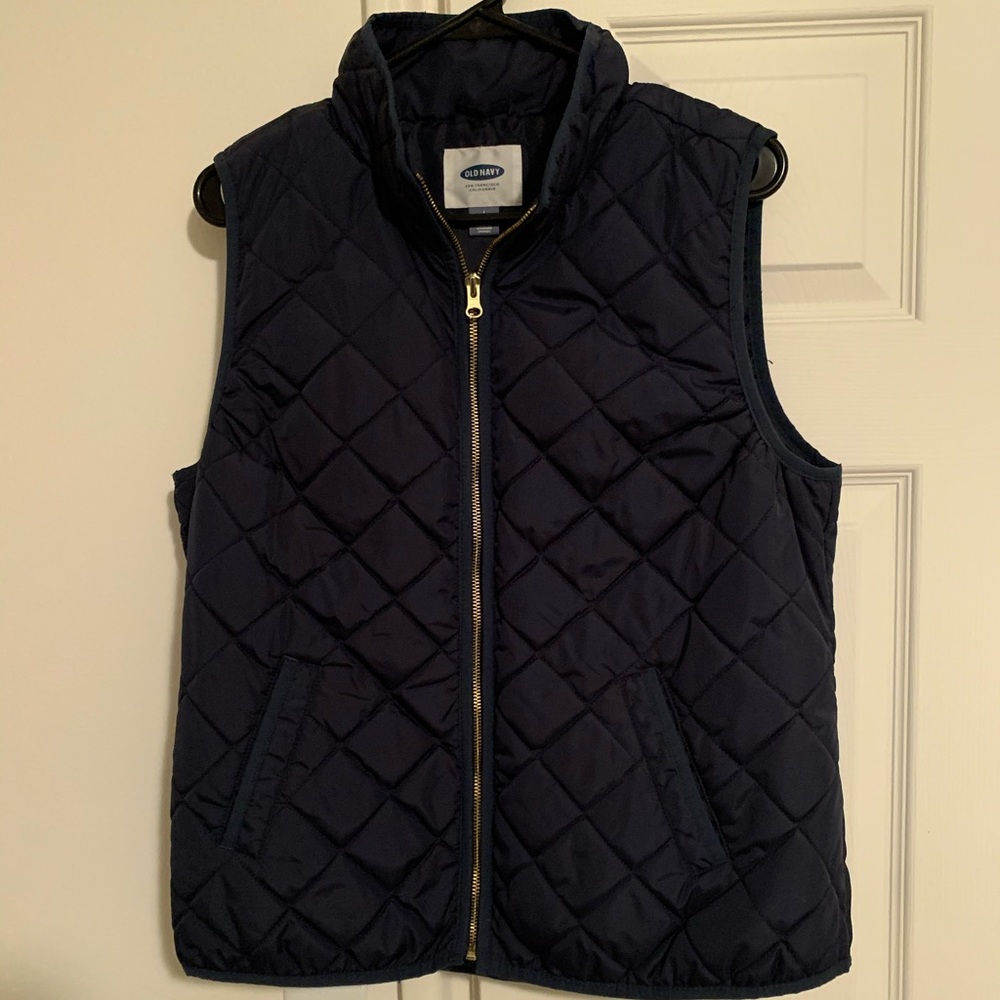 Navy Blue quilted vest